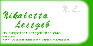 nikoletta leitgeb business card